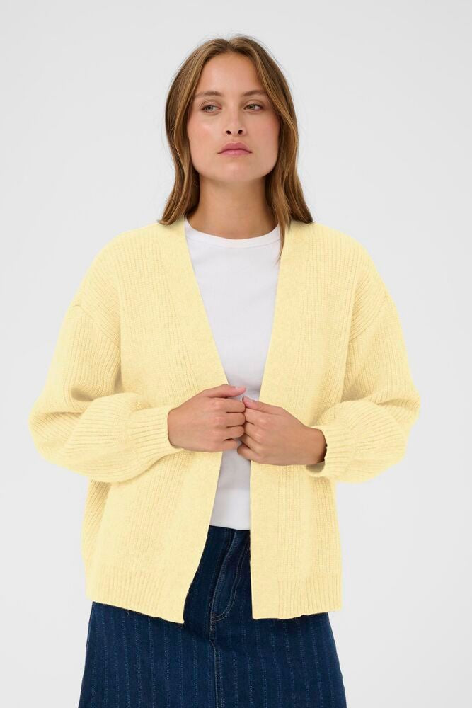 Saint Tropez Ottoline Open Cardigan Lemon Drop Melange