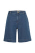 Fransa Denima Shorts Mid Blue Denim