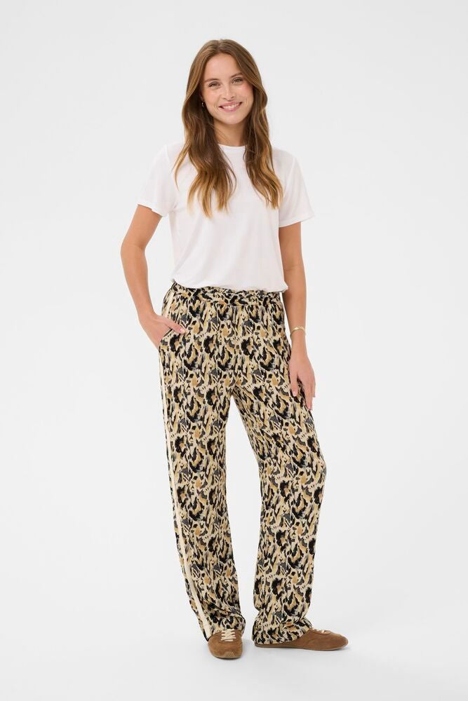Saint Tropez Osina Pants Tannin Blurry Animal
