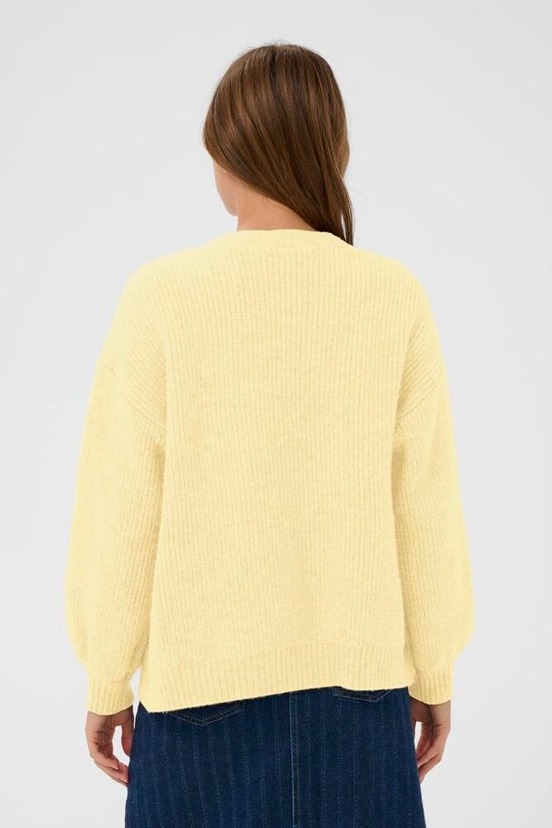Saint Tropez Ottoline Open Cardigan Lemon Drop Melange