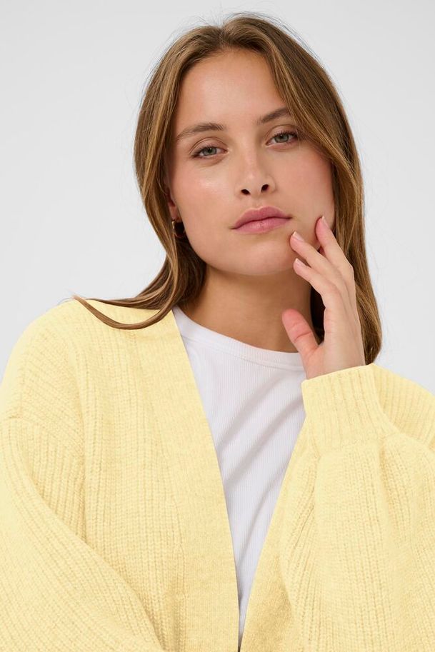 Saint Tropez Ottoline Open Cardigan Lemon Drop Melange