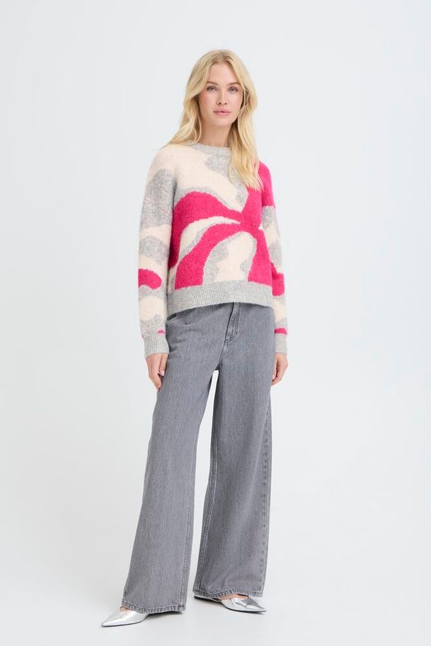 b.young Omea Abstract Jumper Abstract Phlox Pink