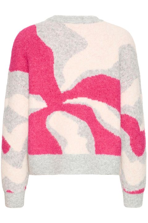 b.young Omea Abstract Jumper Abstract Phlox Pink