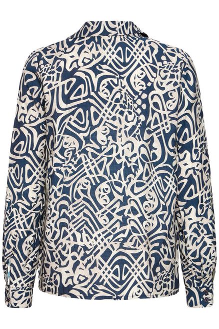 Fransa Ariana Blouse Art Lines Navy