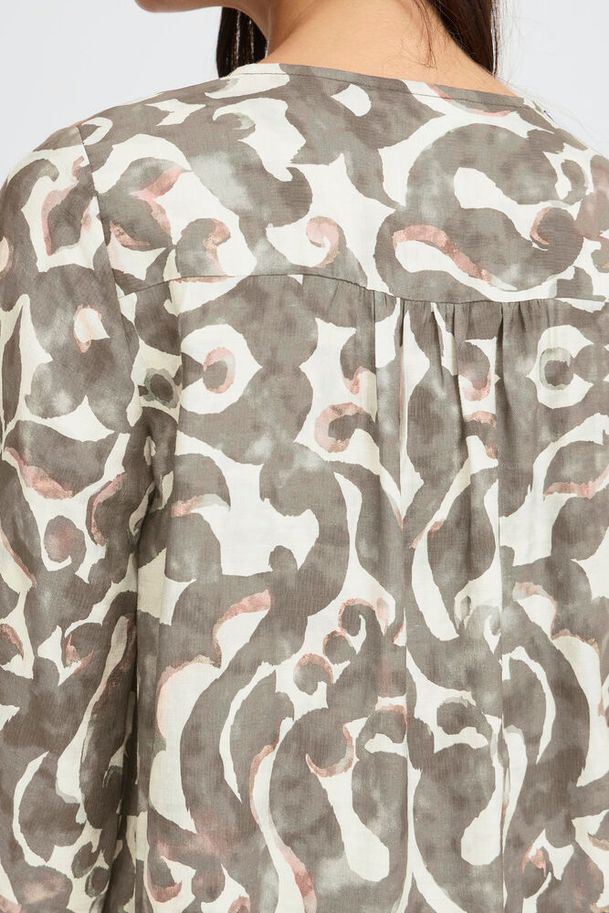 Fransa Ariana Blouse Boho Bloom Smokey Olive