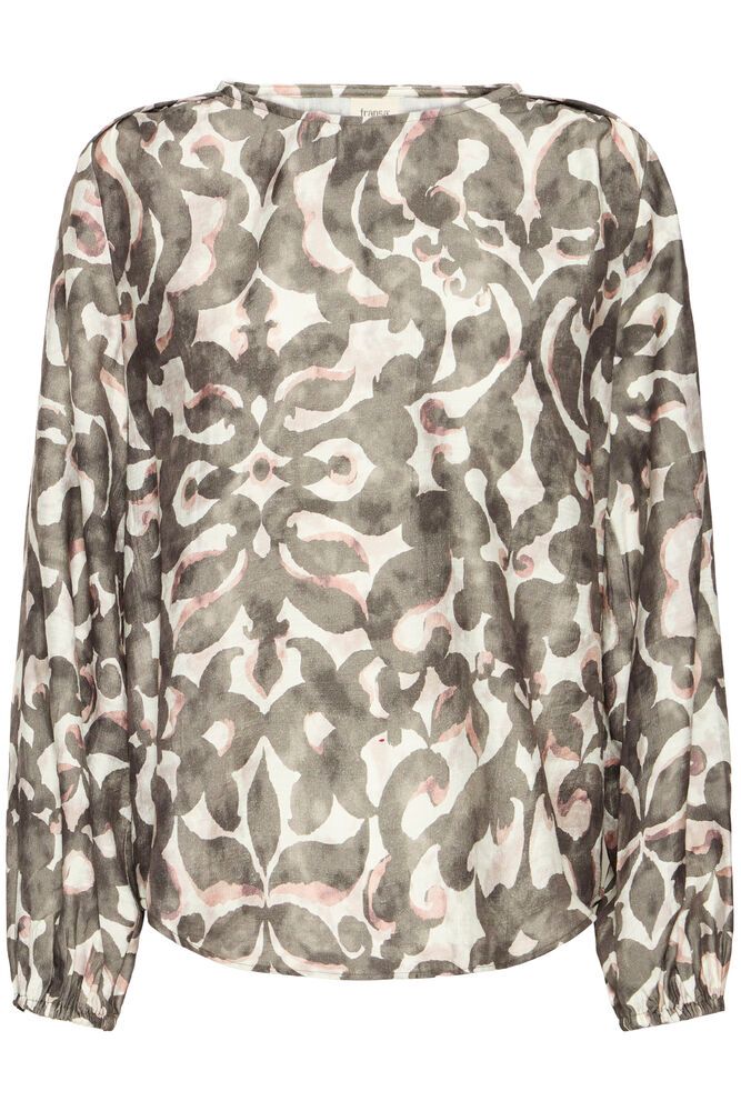 Fransa Ariana Blouse Boho Bloom Smokey Olive