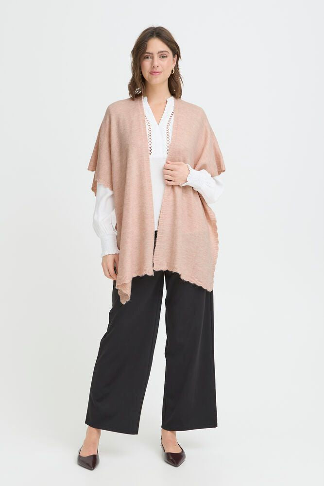 Fransa Elise Shawl Rose Smoke