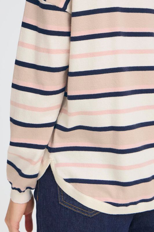 Fransa Melani Pullover Rose Smoke Stripe