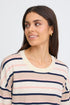 Fransa Melani Pullover Rose Smoke Stripe