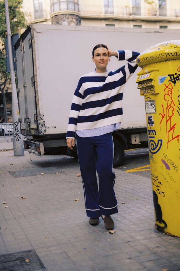 b.young Danta Piping Pants Medieval Blue