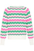 b.young Mmorla Long Cuff Zig Zag Pullover Phlox Pink Zig Zag