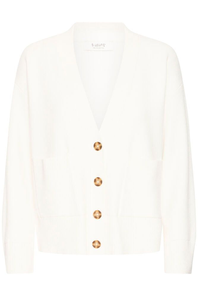 b.young Otari Pocket Cardigan Marshmallow