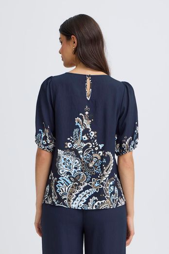 Fransa Adara Blouse Navy Blazer Paisley