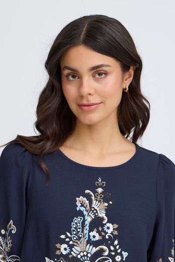 Fransa Adara Blouse Navy Blazer Paisley