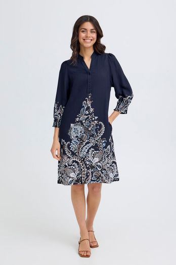 Fransa Adara Dress Navy Blazer Paisley