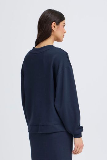 Fransa Aurora Sweatshirt Navy Blazer