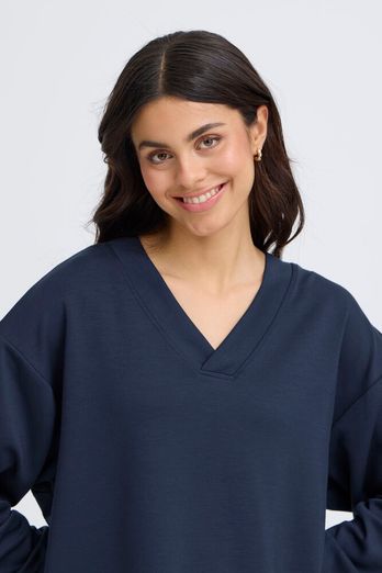 Fransa Aurora Sweatshirt Navy Blazer