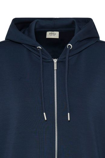 Fransa Aurora Zip Hoodie Navy Blazer