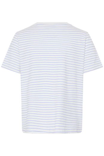 Fransa Feba T-Shirt White / Hydrangea Stripe