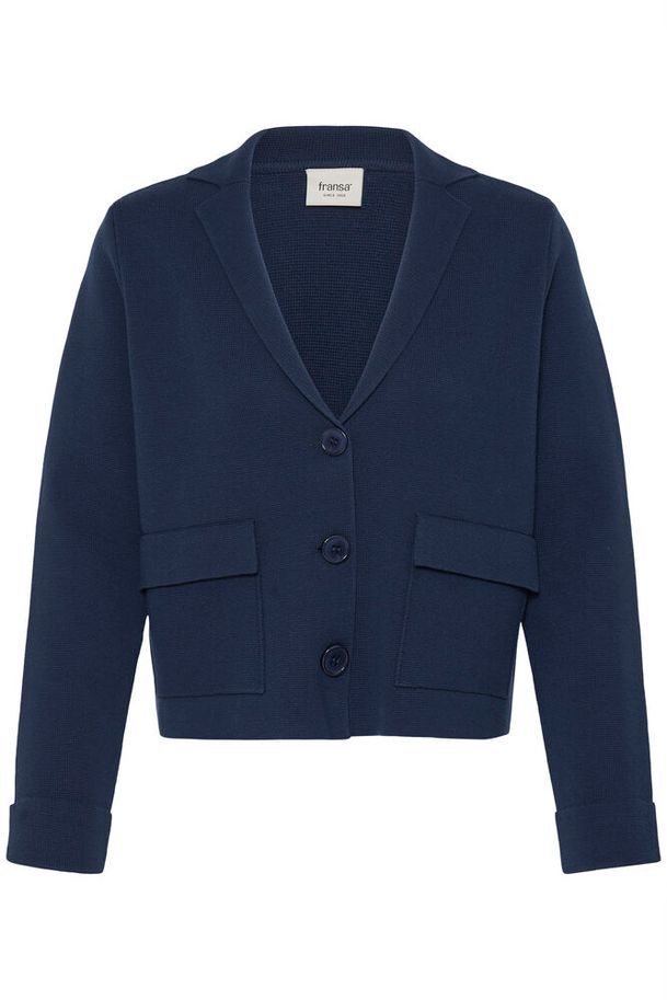 Fransa Ita Cardigan Navy Blazer