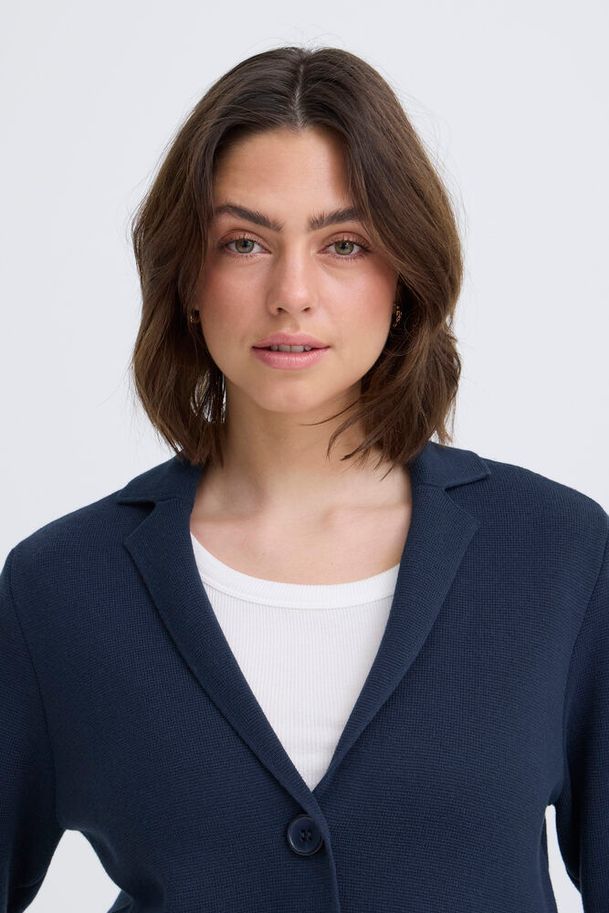 Fransa Ita Cardigan Navy Blazer