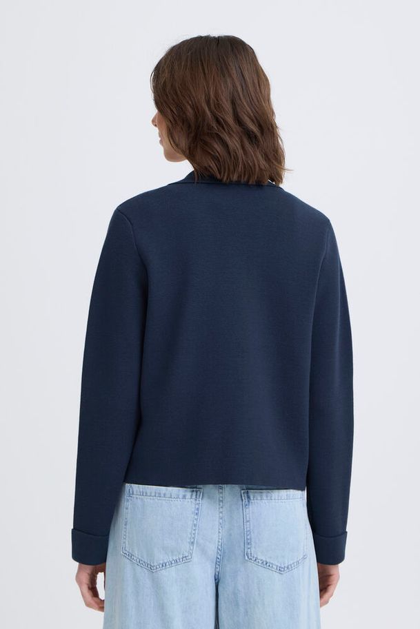 Fransa Ita Cardigan Navy Blazer