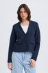 Fransa Ita Cardigan Navy Blazer