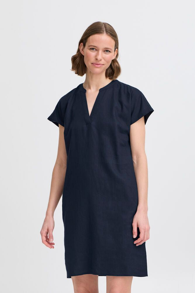 b.young Falakka V Neck Dress Copenhagen Night