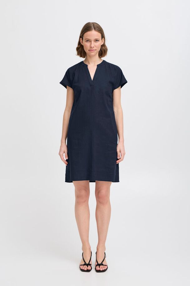 b.young Falakka V Neck Dress Copenhagen Night