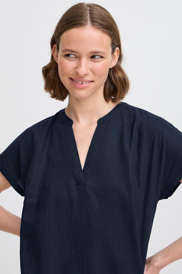 b.young Falakka V Neck Dress Copenhagen Night