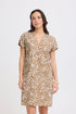 b.young Falakka V Neck Dress Woodsmoke Animal