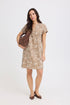 b.young Falakka V Neck Dress Woodsmoke Animal