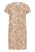 b.young Falakka V Neck Dress Woodsmoke Animal