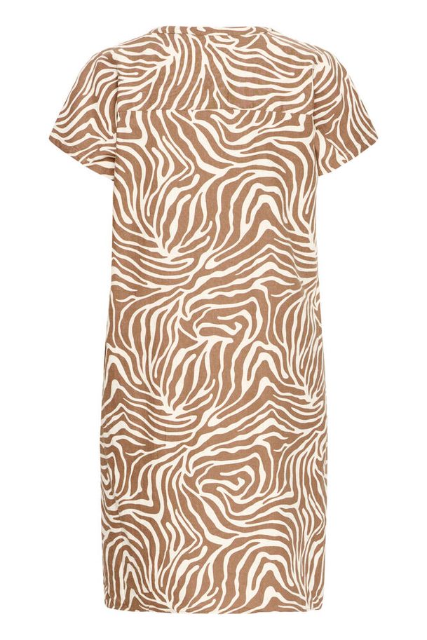 b.young Falakka V Neck Dress Woodsmoke Animal