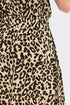 Fransa Ease Skirt Brown Leopard Art