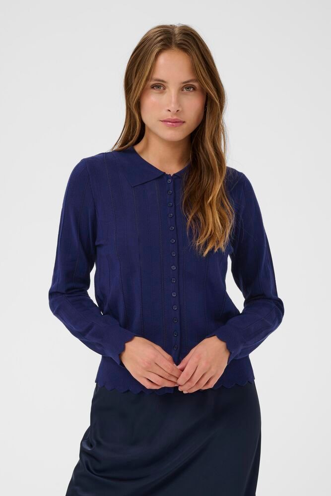 Saint Tropez Obette Cardigan Navy Peony