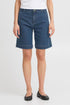 Fransa Denima Shorts Mid Blue Denim