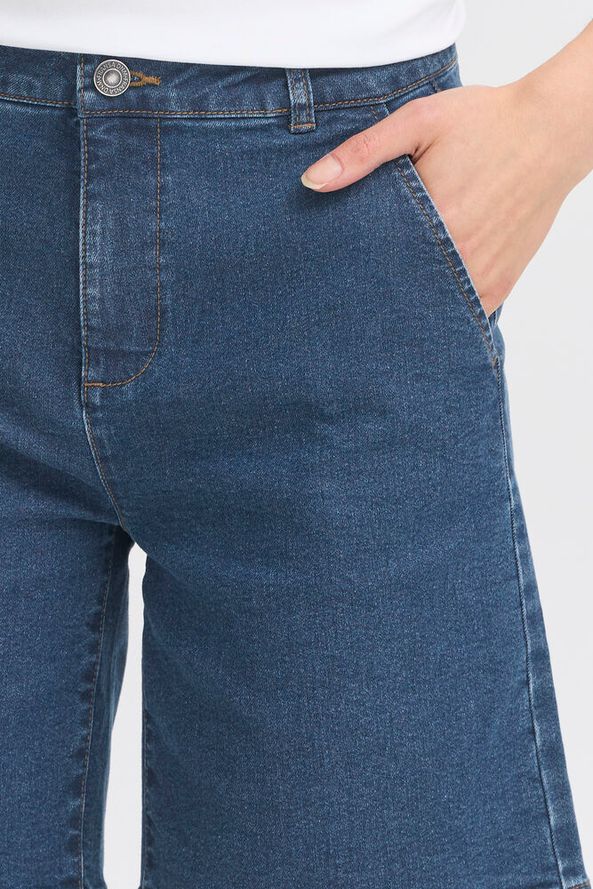 Fransa Denima Shorts Mid Blue Denim