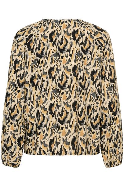 Saint Tropez Osina Blouse Tannin Blurry Animal