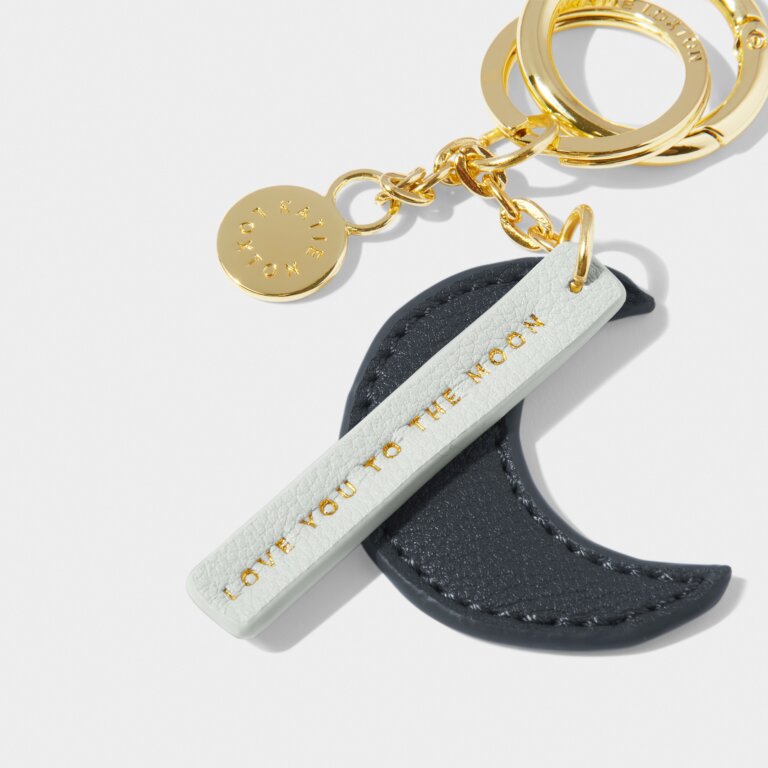Katie Loxton Graphite Love You To The Moon Chain Keyring