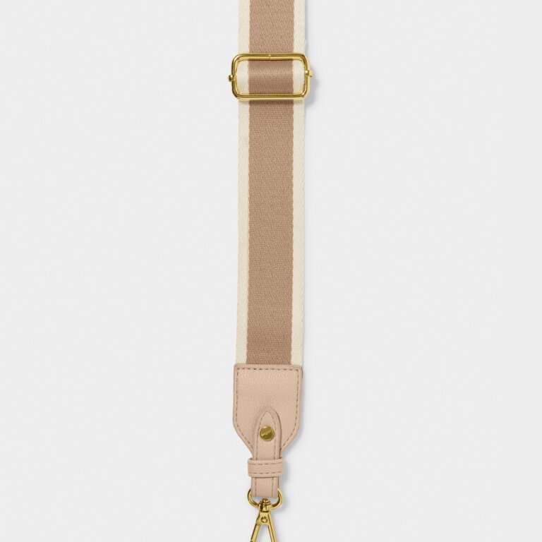 Katie Loxton Dusky Pink Stripe Canvas Strap