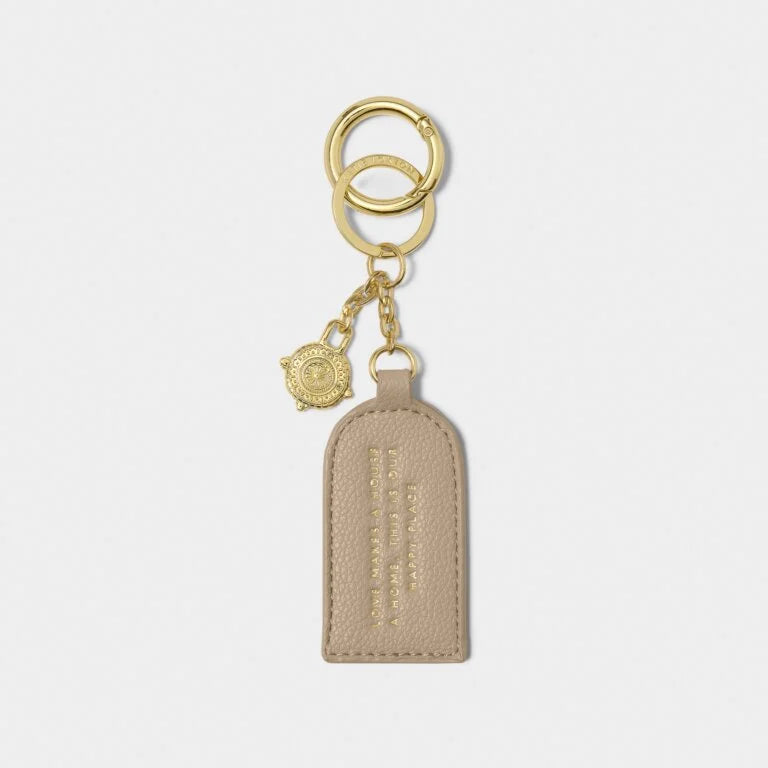 Katie Loxton Light Taupe Happy Place Keepsake Charm Keyring