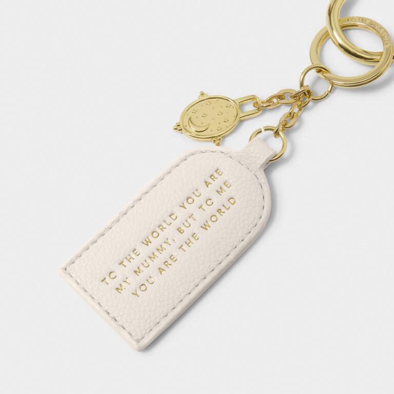 Katie Loxton Off White You Are The World Keepsake Charm Keyring