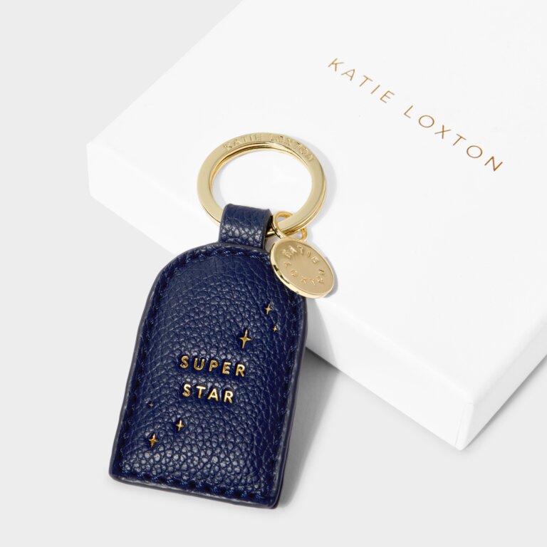 Katie Loxton Midnight Blue Super Star Boxed Keyring