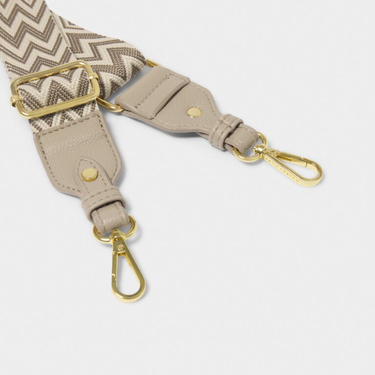 Katie Loxton Light Taupe Chevron Canvas Strap