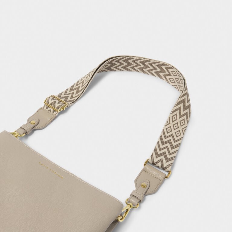 Katie Loxton Light Taupe Chevron Canvas Strap