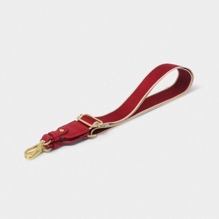 Katie Loxton Garnet Red Stripe Canvas Strap