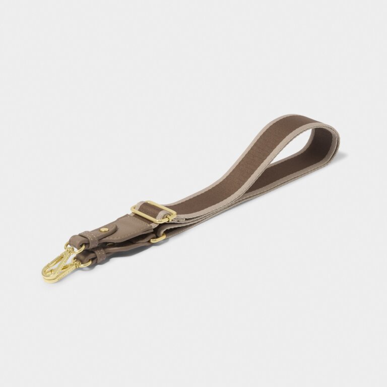 Katie Loxton Mocha Stripe Canvas Strap