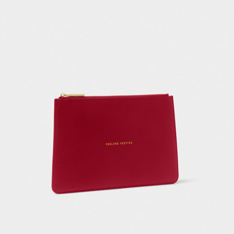 Katie Loxton Garnet Red Feeling Festive Sentiment Pouch