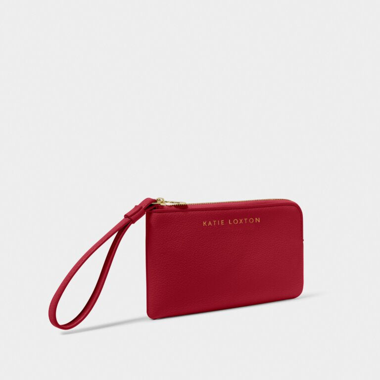 Katie Loxton Garnet Red Small Wristlet Pouch